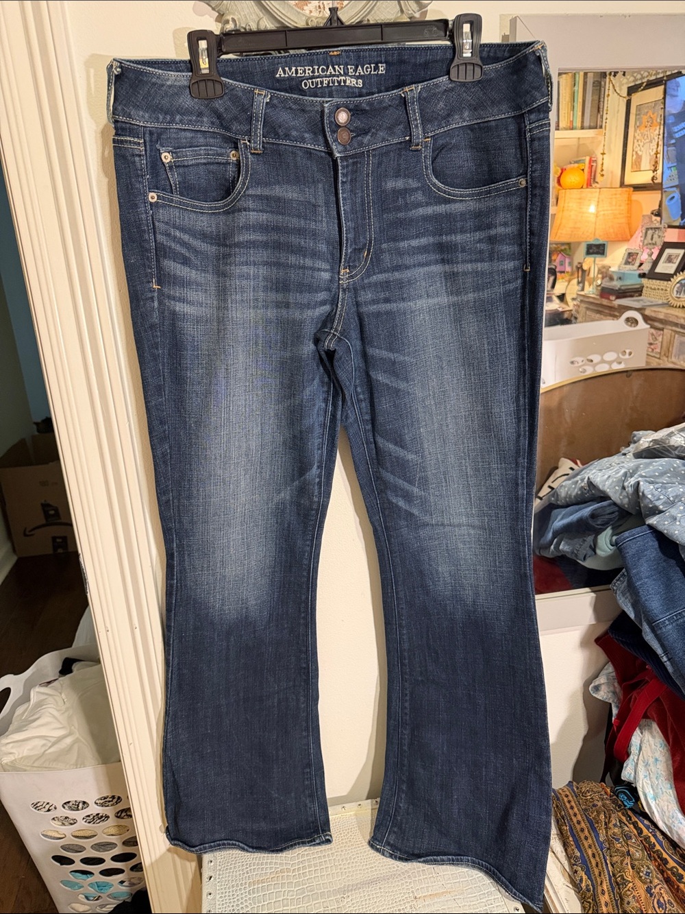 American Eagle Outfitters Dark Blue Flare Jeans
